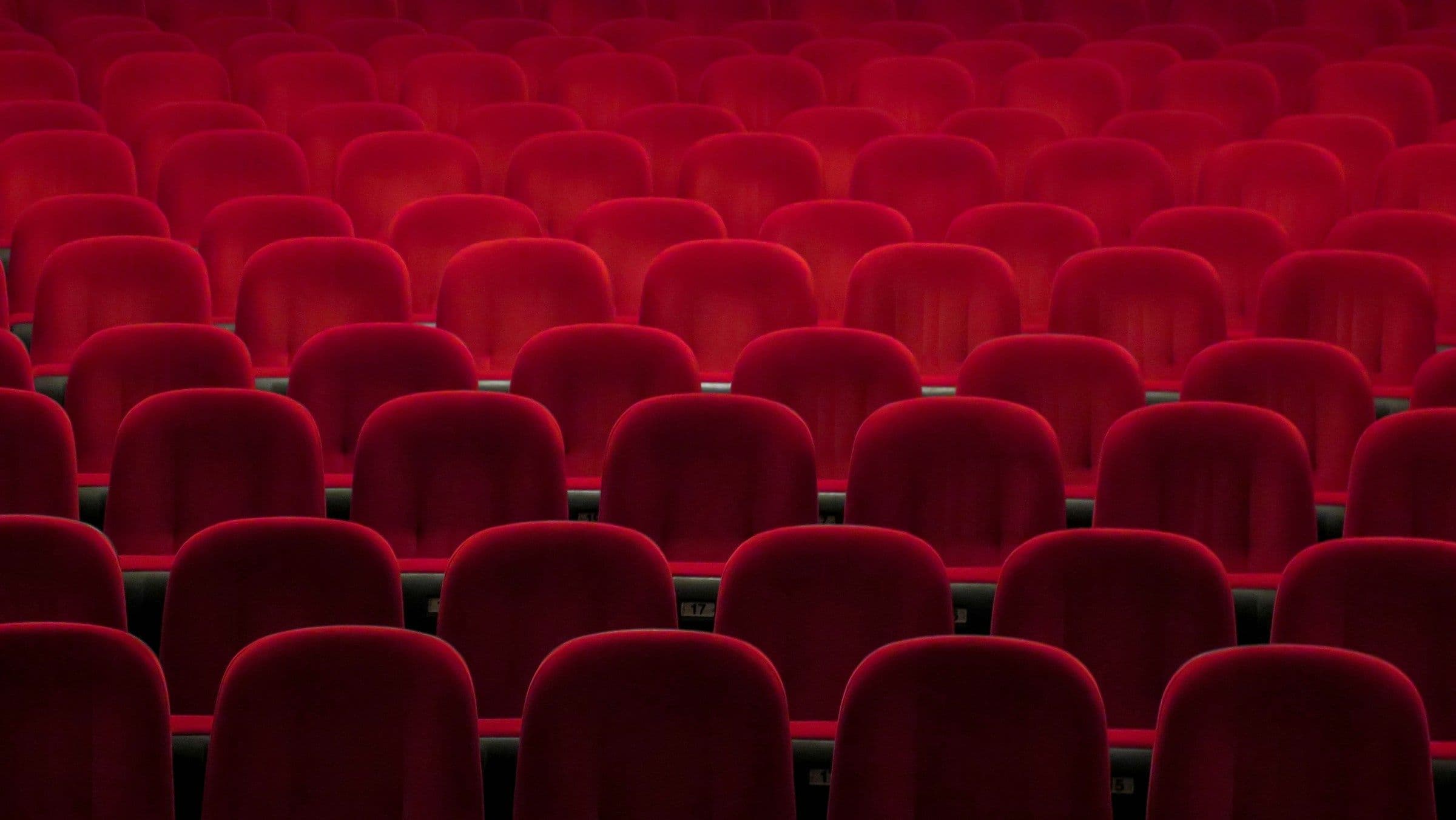Red theatre seats in a Hamburg musical theatre